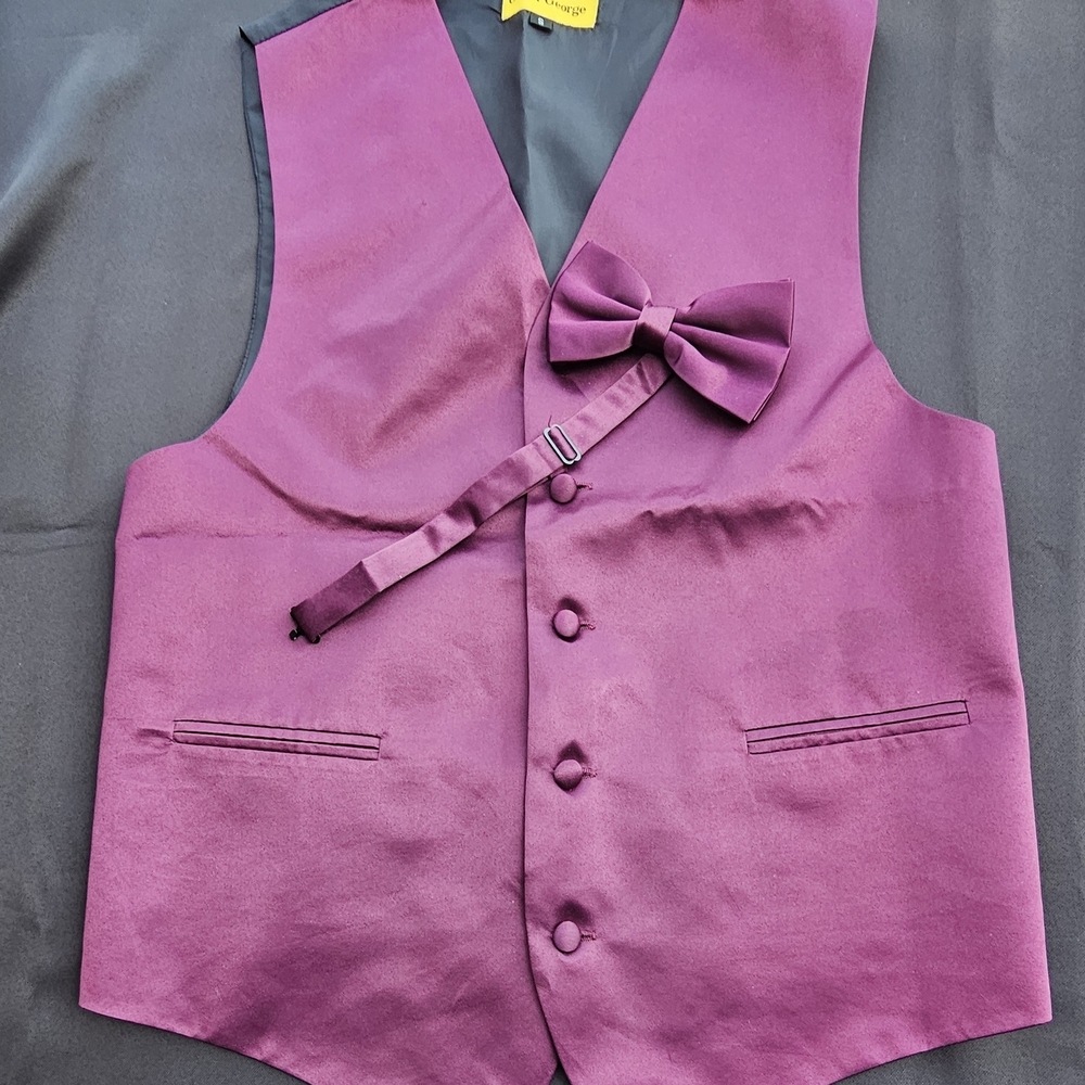 Purple Vest with Bow Tie